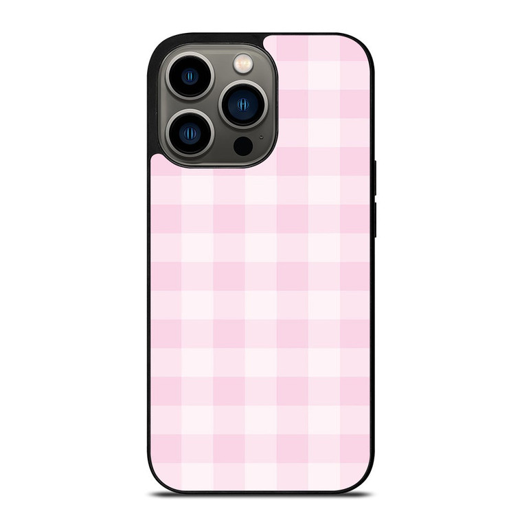 PINK PLAID PATTERN iPhone 13 Pro Case Cover
