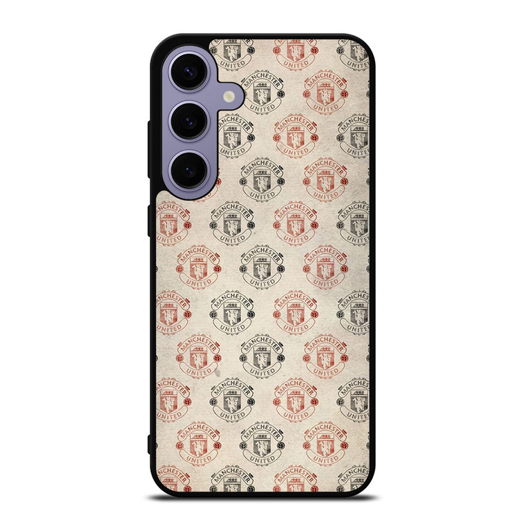 MANCHESTER UNITED FC FOOTBALL LOGO COLLAGE Samsung Galaxy S24 Plus Case Cover