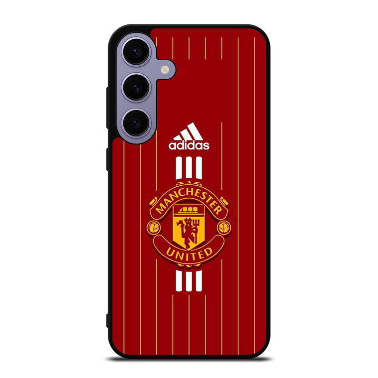 MANCHESTER UNITED FC LOGO FOOTBALL ADIDAS STRIPES Samsung Galaxy S24 Plus Case Cover