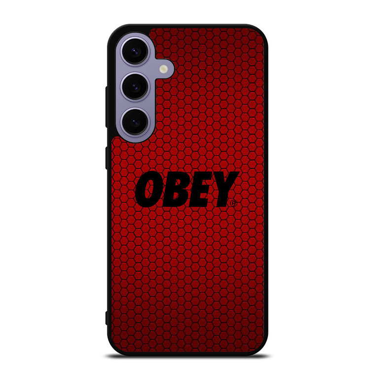 OBEY CLOTHING LOGO RED CARBON Samsung Galaxy S24 Plus Case Cover