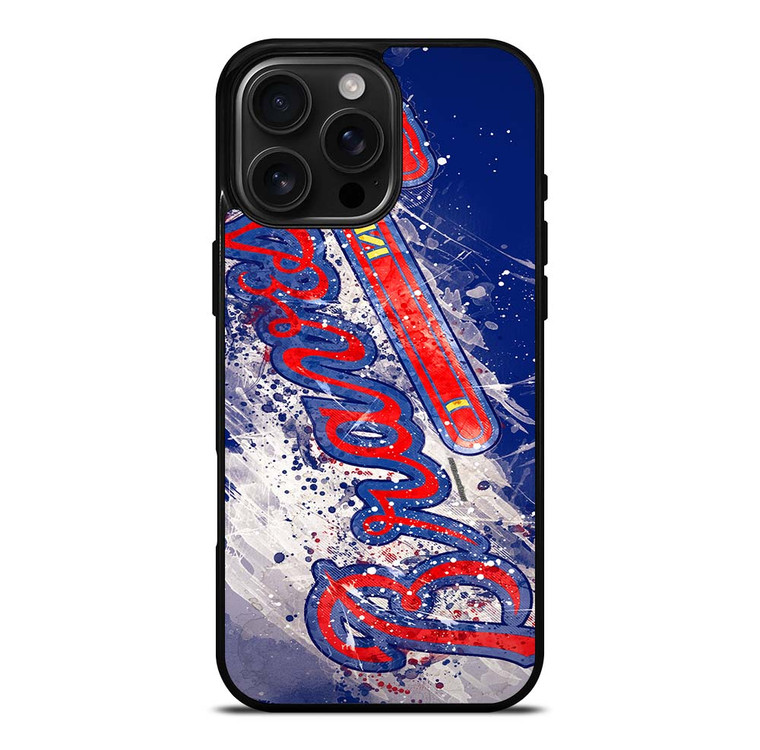 ATLANTA BRAVES ART LOGO iPhone 16 Pro Max Case Cover