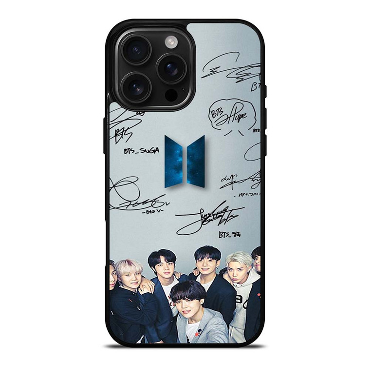 BTS BANGTAN BOYS KPOP KOREA SIGNATURE iPhone 16 Pro Max Case Cover