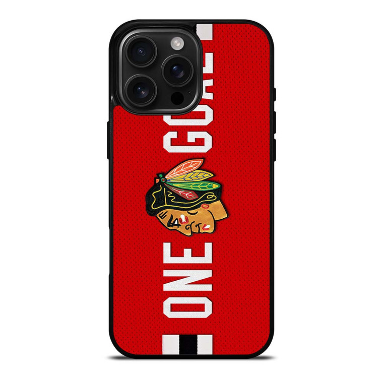 CHICAGO BLACKHAWKS ONE GOAL iPhone 16 Pro Max Case Cover