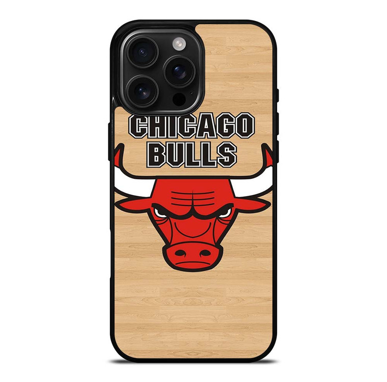 CHICAGO BULLS LOGO WOODEN iPhone 16 Pro Max Case Cover