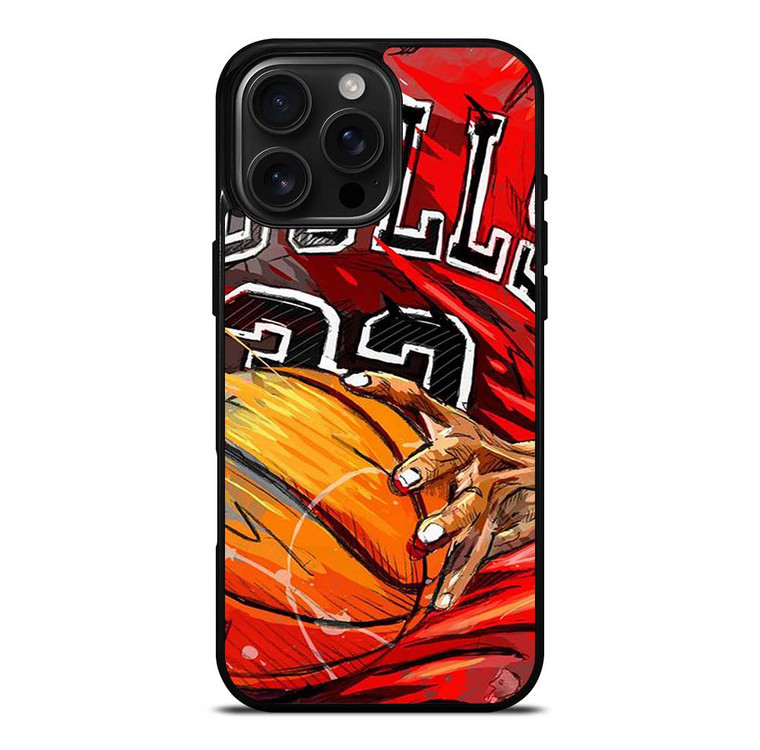 CHICAGO BULLS TEAM BASKETBALL ART iPhone 16 Pro Max Case Cover