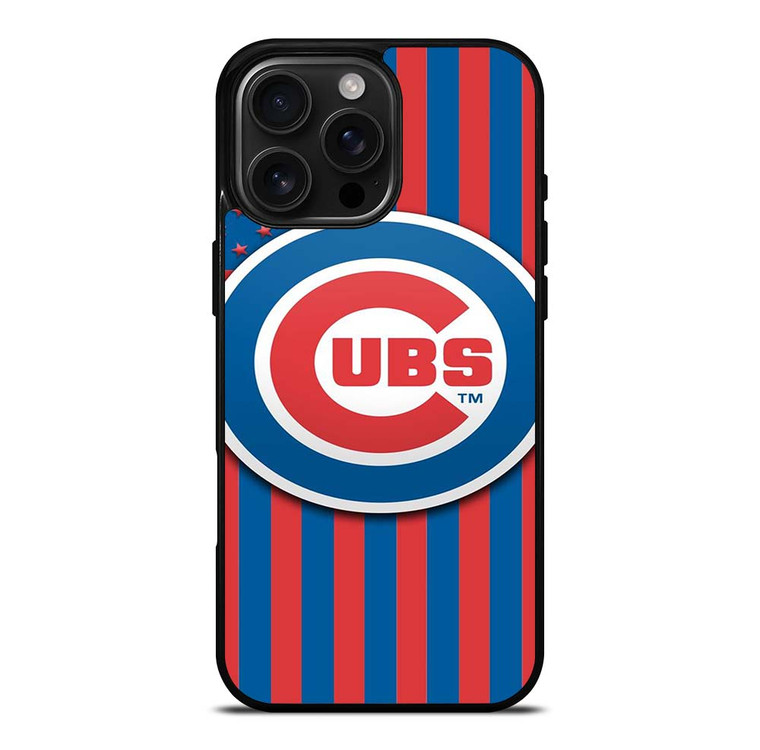 CHICAGO CUBS LOGO BASEBALL TEAM USA FLAG iPhone 16 Pro Max Case Cover