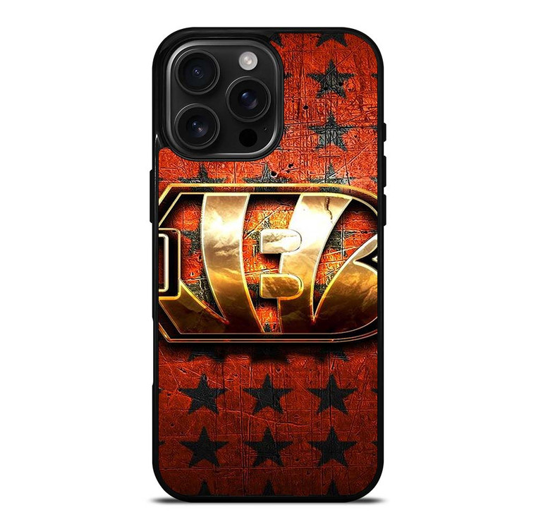 CINCINNATI BENGALS FOOTBALL TEAM LOGO iPhone 16 Pro Max Case Cover