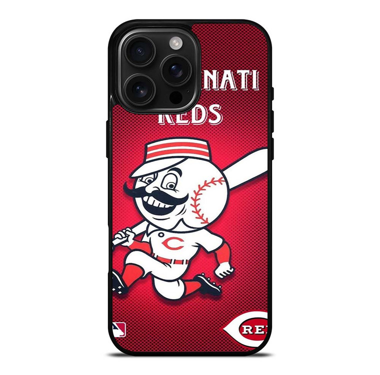 CINCINNATI REDS LOGO MLB BASEBALL TEAM MASCOT iPhone 16 Pro Max Case Cover