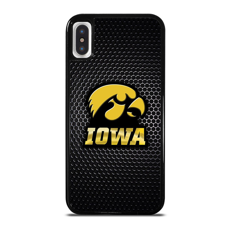 IOWA HAWKEYES METAL LOGO iPhone X / XS Case Cover