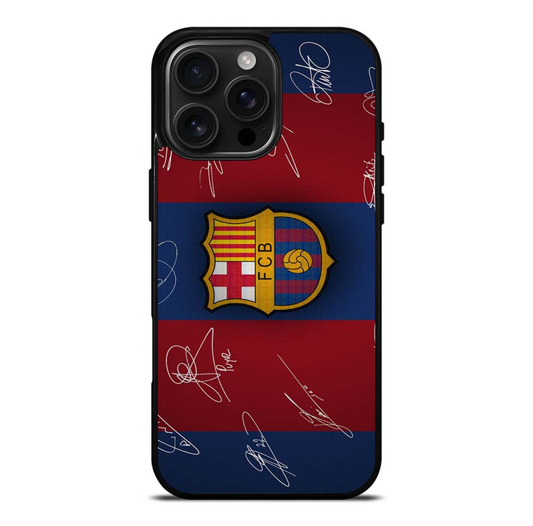 FC BARCELONA SIGNATURE iPhone 16 Pro Max Case Cover
