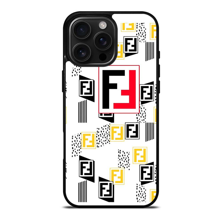 FENDI ROMA LOGO WHITE iPhone 16 Pro Max Case Cover