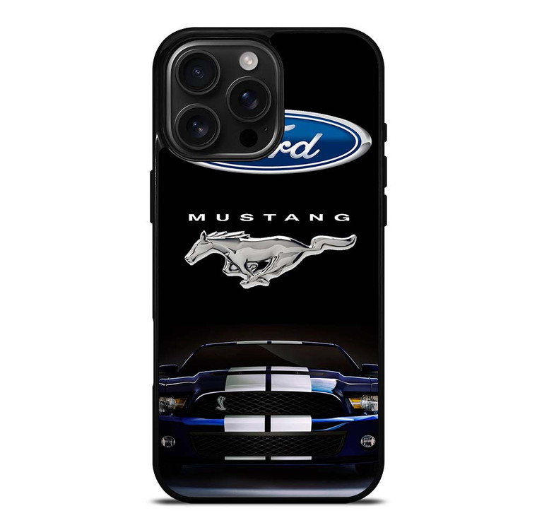 FORD MUSTANG CAR BLUE iPhone 16 Pro Max Case Cover