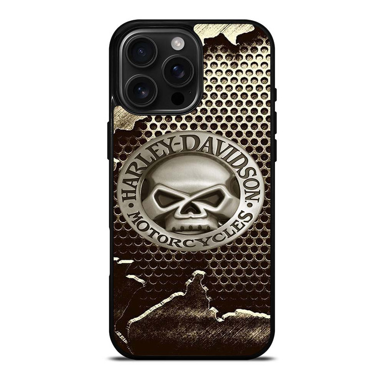HARLEY DAVIDSON MOTORCYCLES METAL SKULL LOGO iPhone 16 Pro Max Case Cover