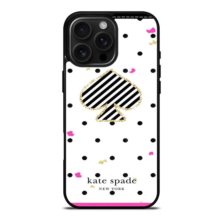 KATE SPADE NEW YORK LOGO POLKADOTS ICON iPhone 16 Pro Max Case Cover