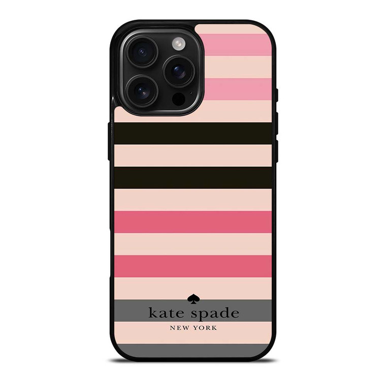 KATE SPADE NEW YORK LOGO STRIPES PATTERN iPhone 16 Pro Max Case Cover