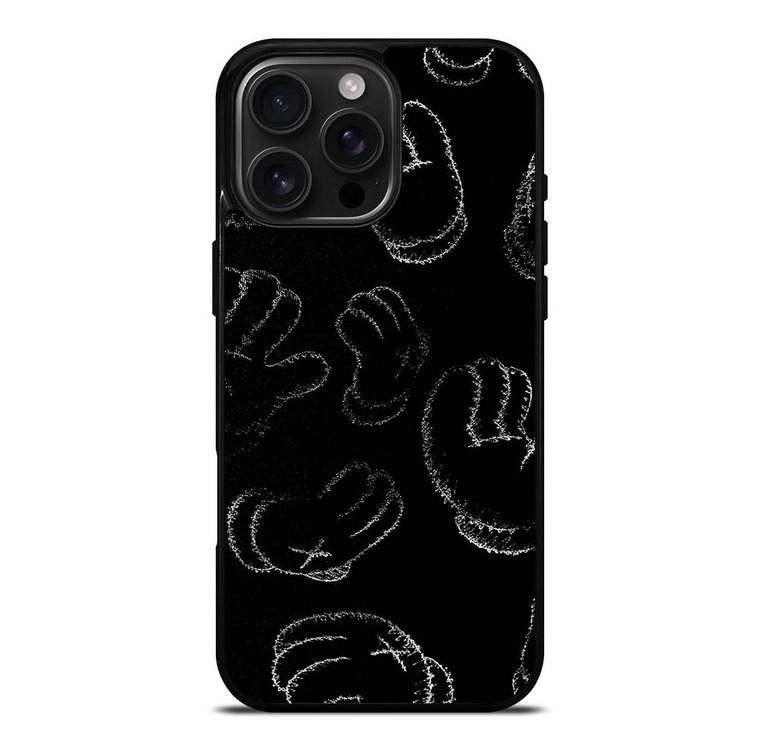 KAWS BLACK GLOVES iPhone 16 Pro Max Case Cover