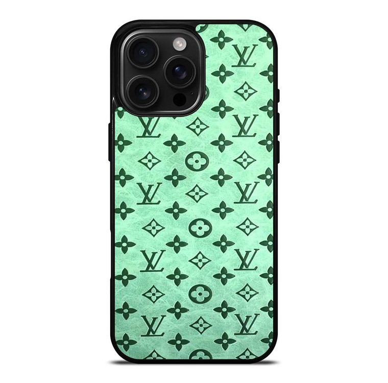 LOUIS VUITTON LOGO GREEN ICON PATTERN iPhone 16 Pro Max Case Cover