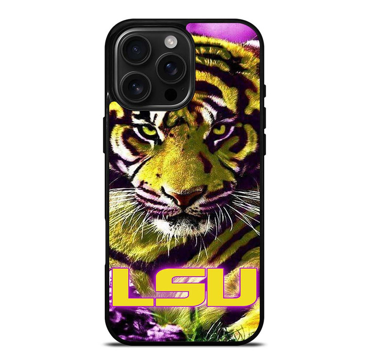 LSU TIGERS LOUISIANA STATE UNIVERSITY FOOTBALL LOGO iPhone 16 Pro Max Case Cover