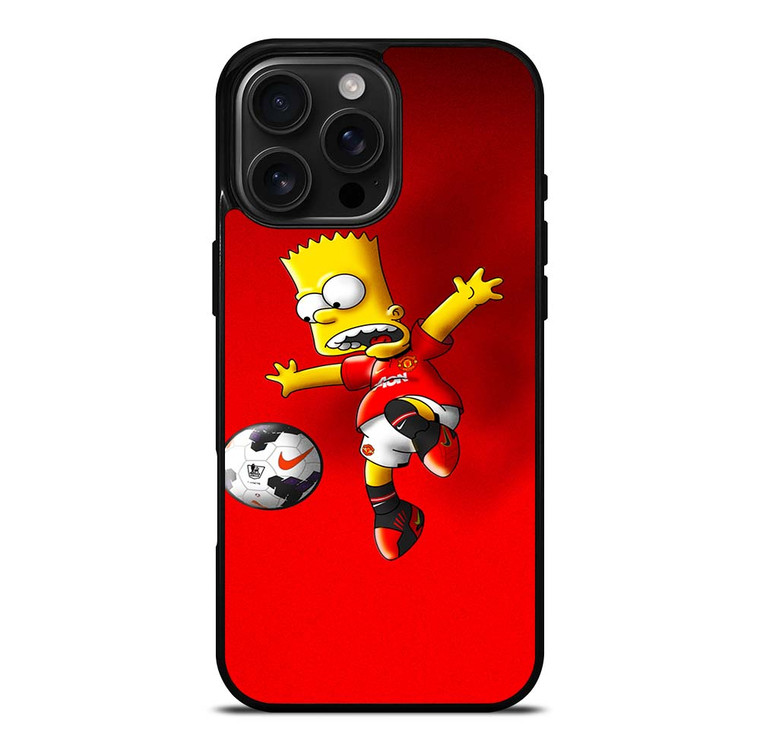 MANCHESTER UNITED BART SIMPSON iPhone 16 Pro Max Case Cover