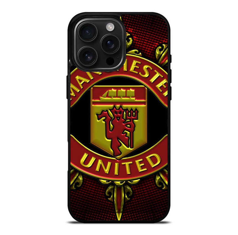 MANCHESTER UNITED LOGO ART iPhone 16 Pro Max Case Cover