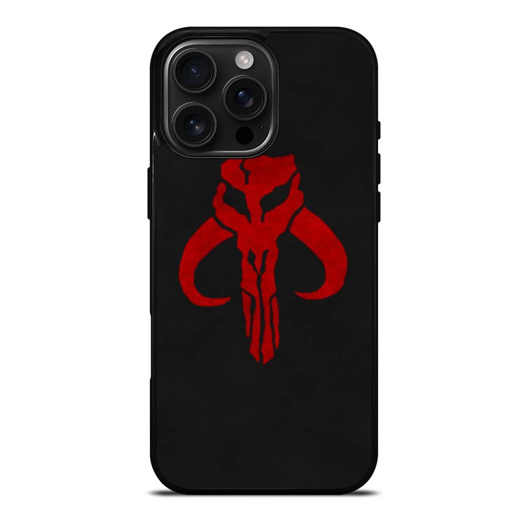 MANDALORIAN RED SKULL LOGO iPhone 16 Pro Max Case Cover