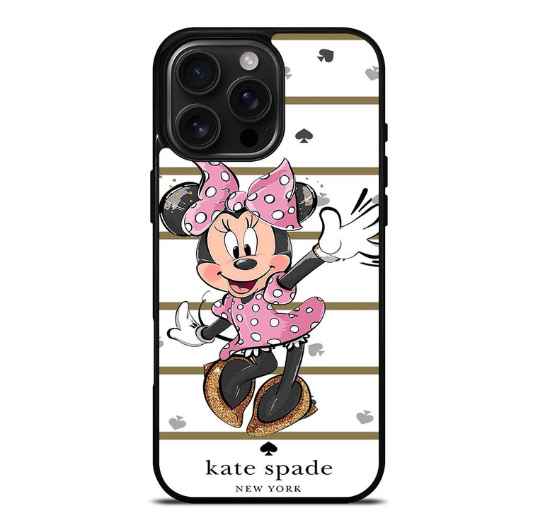 MINNIE MOUSE DISNEY KATE SPADE NEW YORK LOGO iPhone 16 Pro Max Case Cover