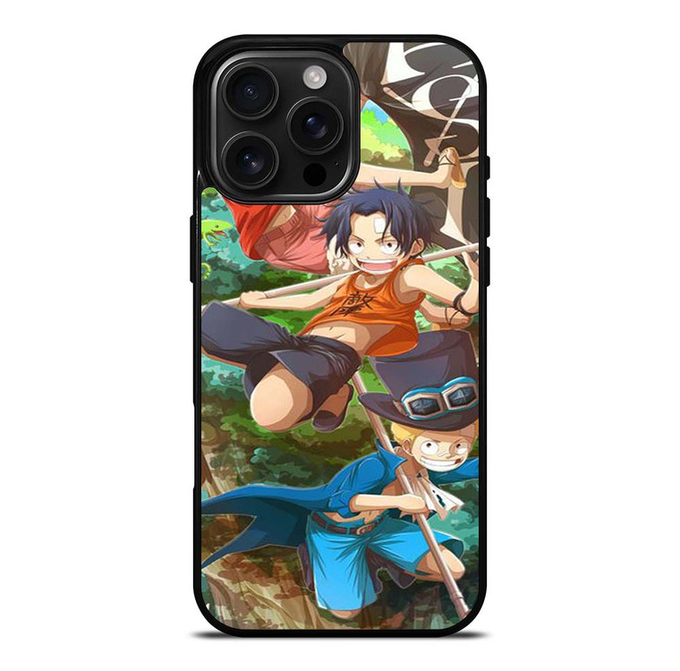 ONE PIECE LUFFY SABO ACE KID iPhone 16 Pro Max Case Cover