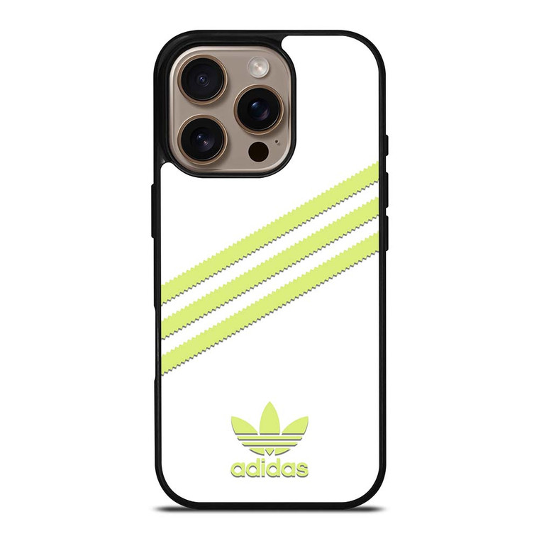 ADIDAS ORIGINALS STRIPES WHITE YELLOW iPhone 16 Pro Case Cover