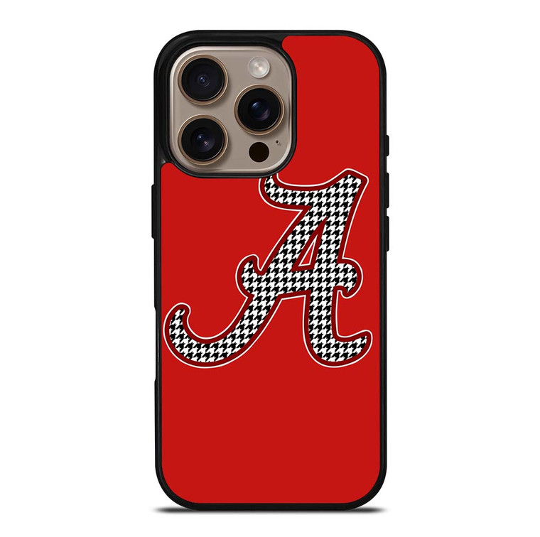 ALABAMA CRIMSON TIDE HOUNDSTOOTH ICON iPhone 16 Pro Case Cover