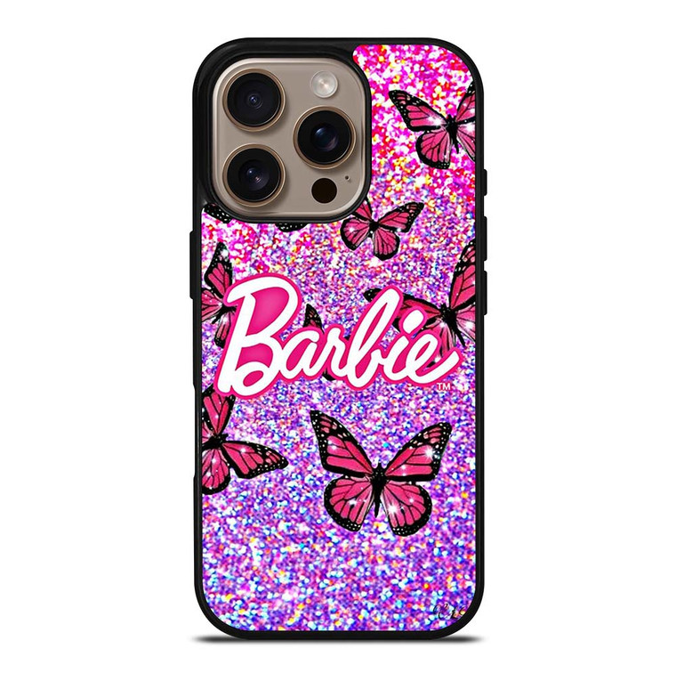 BARBIE BUTTERFLY LOGO ICON PINK iPhone 16 Pro Case Cover