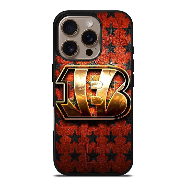 CINCINNATI BENGALS FOOTBALL TEAM LOGO iPhone 16 Pro Case Cover