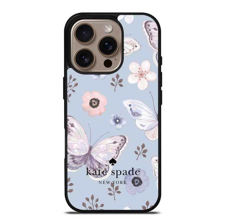 KATE SPADE NEW YORK LOGO BUTTERFLY PATTERN iPhone 16 Pro Case Cover
