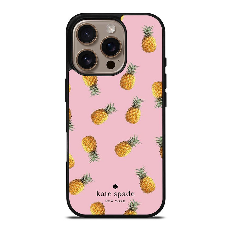 KATE SPADE NEW YORK LOGO PINEAPPLES iPhone 16 Pro Case Cover