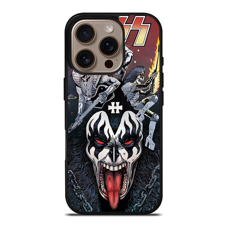 KISS BAND SKULL iPhone 16 Pro Case Cover