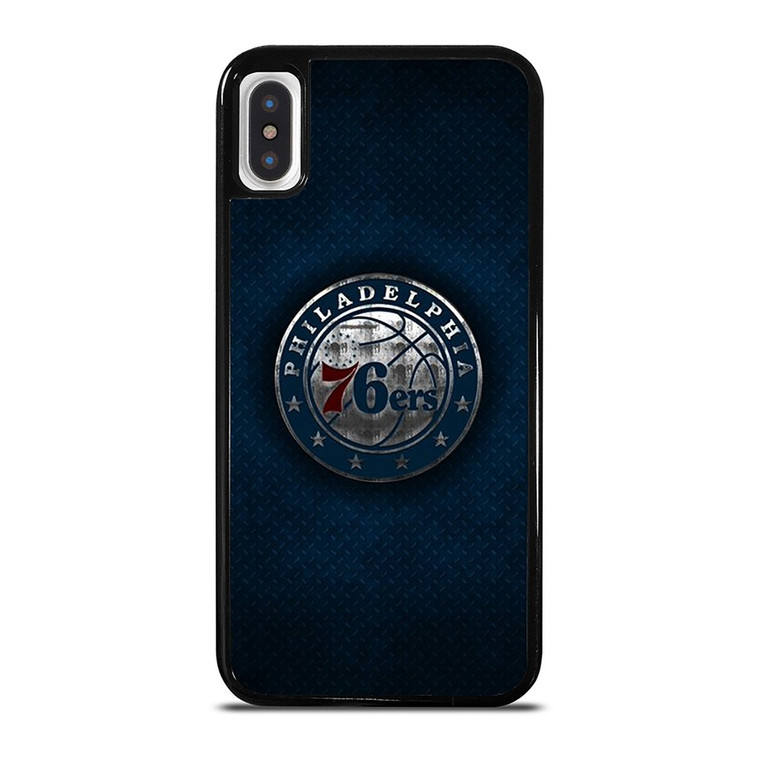 PHILADELPHIA 76ERS METAL LOGO iPhone X / XS Case Cover