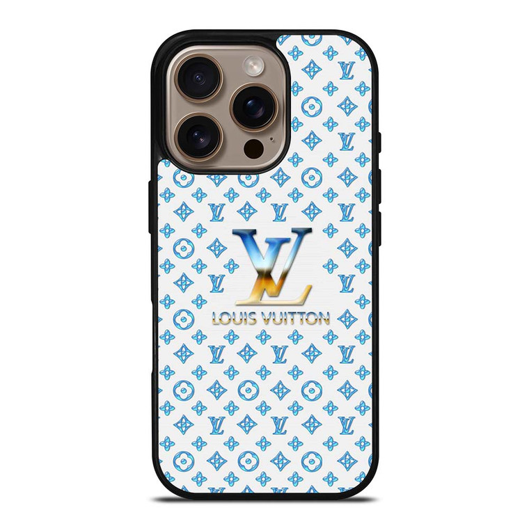 LOUIS VUITTON LV BLUE PATERN ICON LOGO iPhone 16 Pro Case Cover