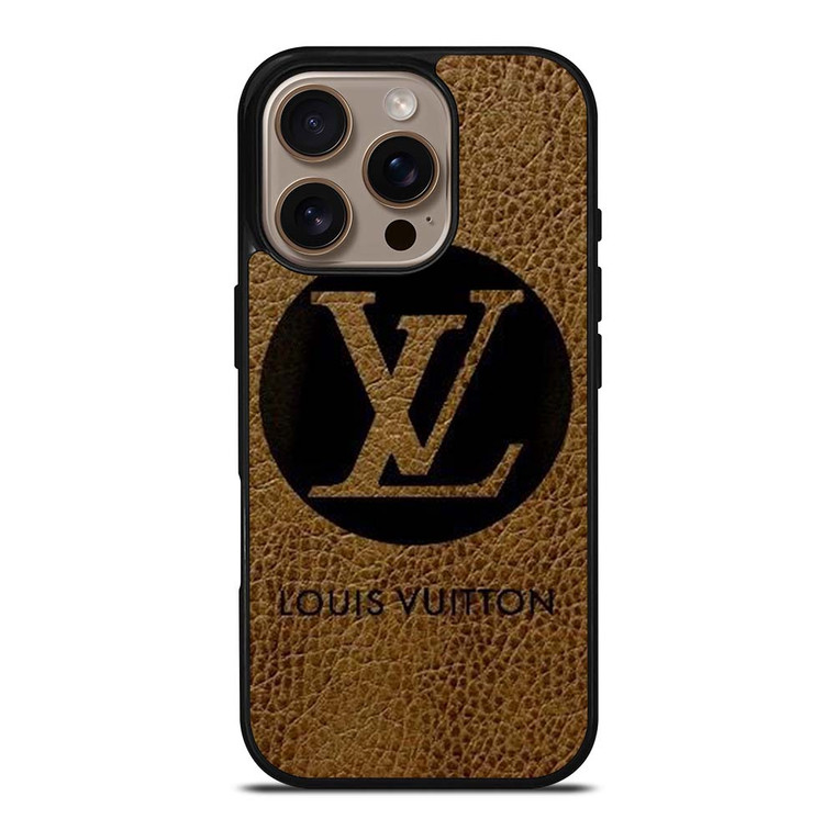 LOUIS VUITTON PARIS LV LOGO LEATHER iPhone 16 Pro Case Cover
