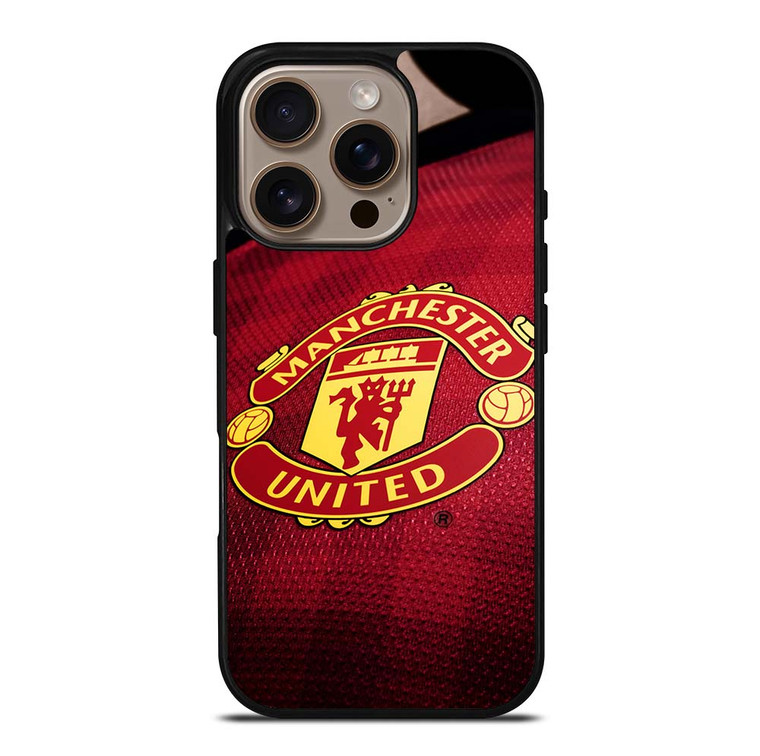 MANCHESTER UNITED LOGO JERSEY iPhone 16 Pro Case Cover