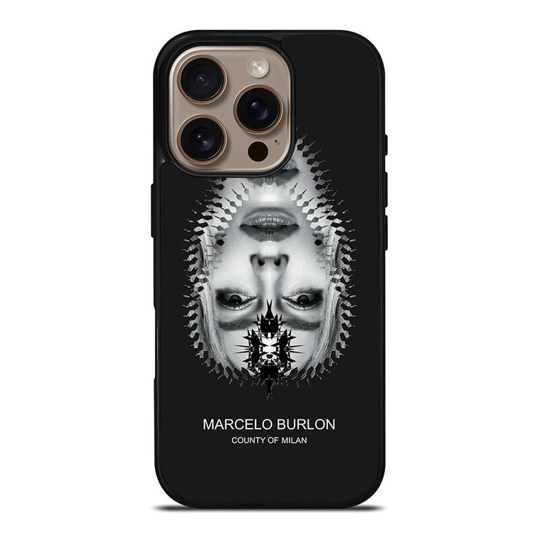 MARCELO BURLON MILAN UPSIDE DOWN FACE iPhone 16 Pro Case Cover