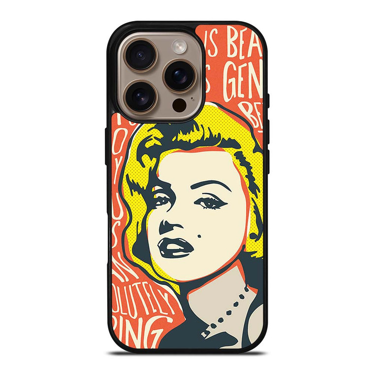 MARILYN MONROE ART QUOTE iPhone 16 Pro Case Cover