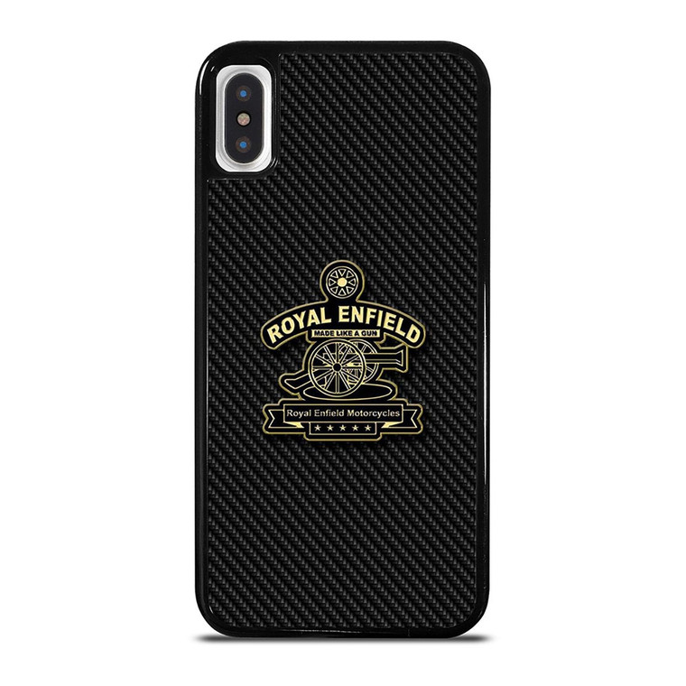 ROYAL ENFIELD VINTAGE LOGO CARBON iPhone X / XS Case Cover