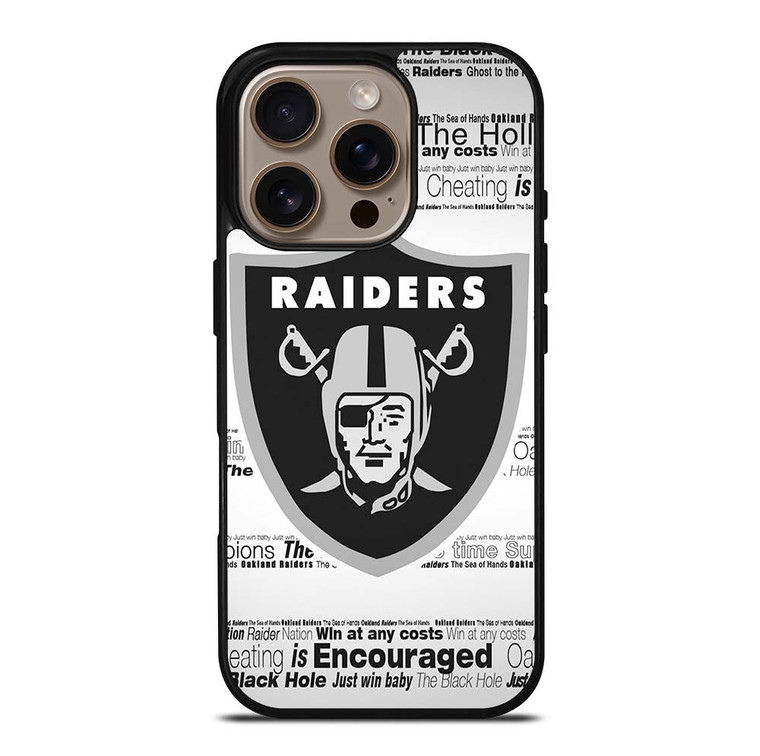 OAKLAND RAIDERS NFL iPhone 16 Pro Case Cover