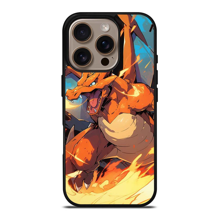 POKEMON CHARIZAR POCKET MONSTERS ART iPhone 16 Pro Case Cover