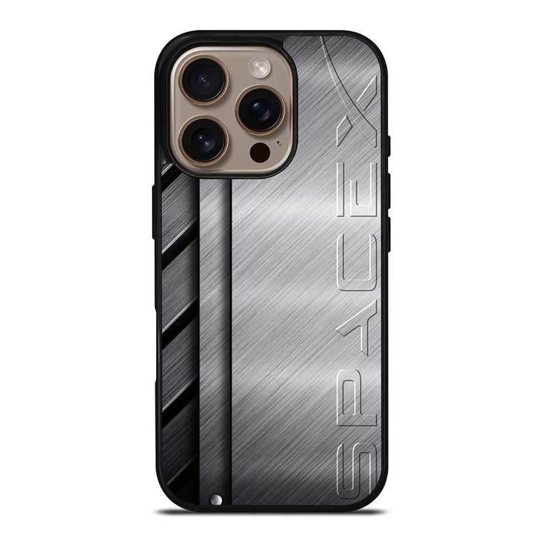 SPACE X LOGO METAL PLATE iPhone 16 Pro Case Cover
