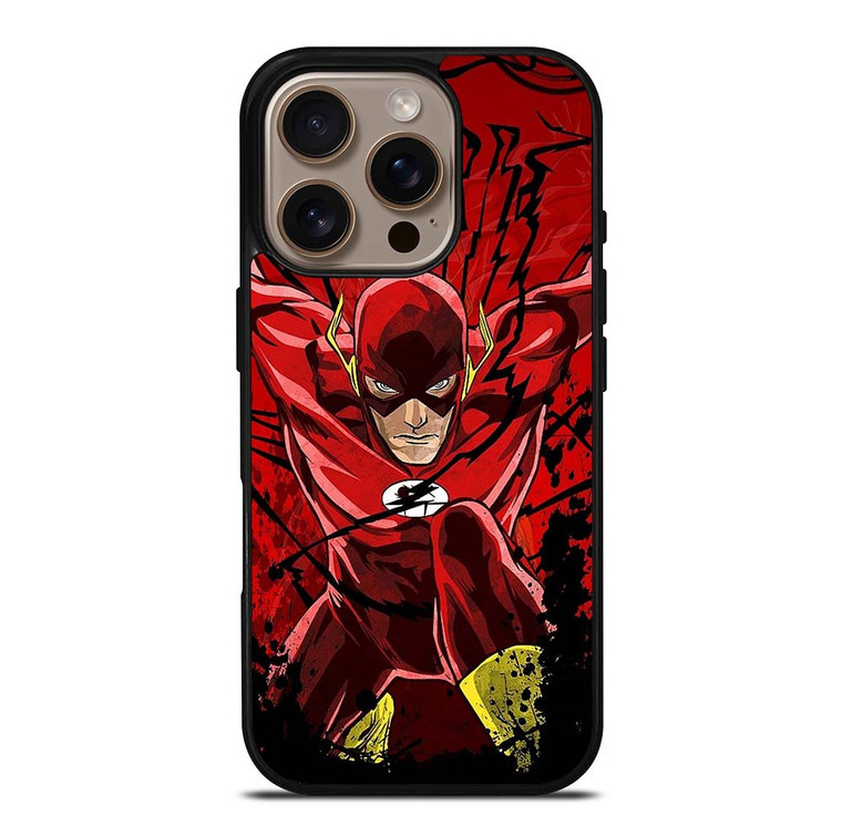 THE FLASH CARTOON DC COMIC iPhone 16 Pro Case Cover