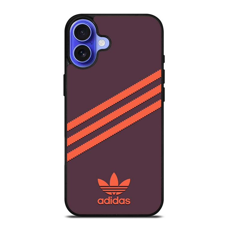 ADIDAS ORIGINALS STRIPES PURPLE ORANGE iPhone 16 Plus Case Cover