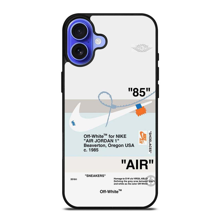 AIR JORDAN OFF WHITE NIKE SNEAKERS iPhone 16 Plus Case Cover