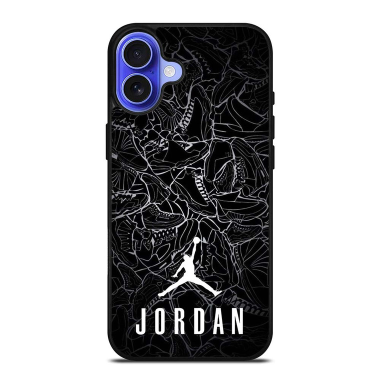 AIR JORDAN SHOES COLLAGE LOGO iPhone 16 Plus Case Cover