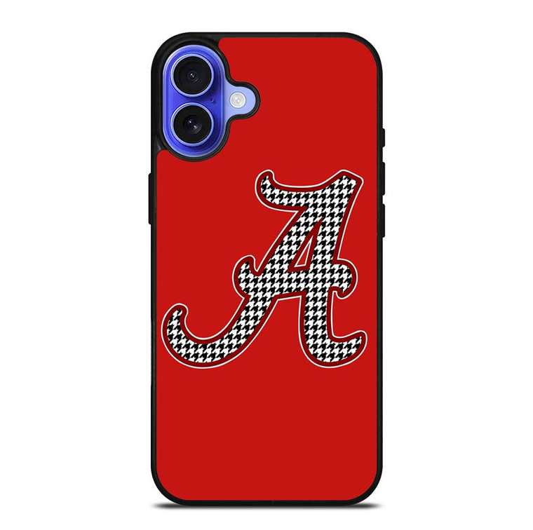 ALABAMA CRIMSON TIDE HOUNDSTOOTH ICON iPhone 16 Plus Case Cover