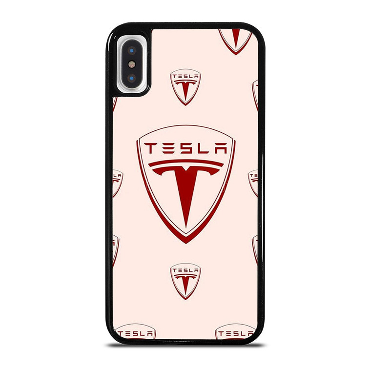 TESLA CAR LOGO COLLAGE iPhone X / XS Case Cover